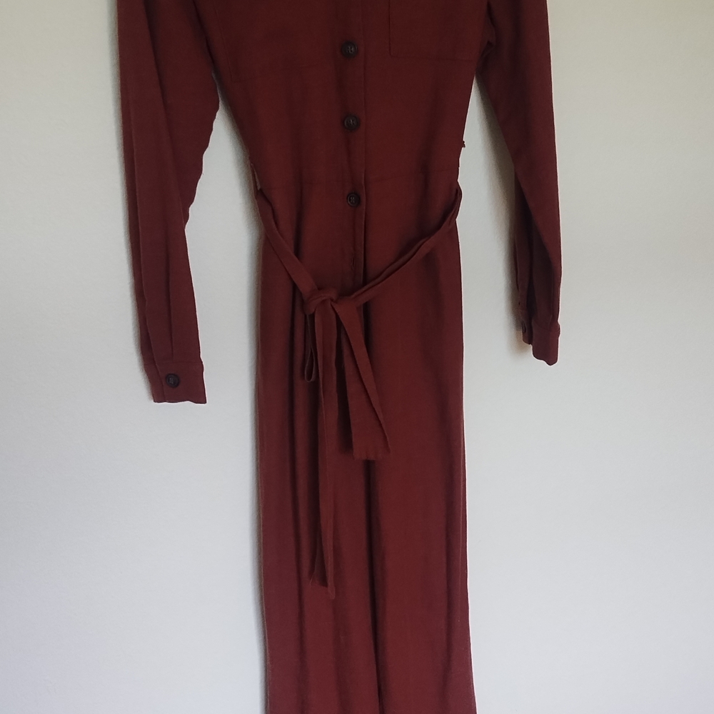 Rust Button-Up Jumpsuit - Picture 7 of 10